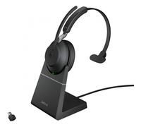 Jabra Evolve2 65 MS Teams Mono Auricular Bluetooth con Soporte de Carga USB-C Negro