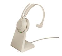 Jabra Evolve2 65, UC Mono Auriculares Inalámbrico Diadema Oficina/Centro de llamadas USB Tipo C Bluetooth Beige