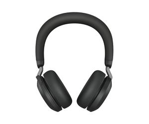 Jabra Evolve2 75, Link380c UC Stereo Stand Black, Evolve2 75 headset Black UC, Link 380 BT adapter USB-C UC, Evolve2 75 Deskstand USB-A,1.2m USB-C to USB-C cable, carry pouch, warranty and warning (sa