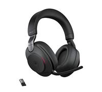 Jabra Evolve2 85 Auriculares Inalámbricos Estéreo con Cancelación de Ruido - Certificados para Microsoft Teams - Batería de Larga Duración - Adaptador Bluetooth USB-A - Negro