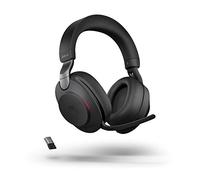 Jabra Evolve2 85 Auriculares Inalámbricos Estéreo con Soporte de Carga - Certificados para plataformas UC - Batería de Larga Duración - Adaptador Bluetooth USB-A - Negro
