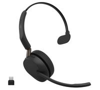 Jabra Evolve3 65 Auriculares Bluetooth con Micrófono, UC, USB-C | Auriculares para oficina con ANC, Jabra ClearVoice™, batería 59 horas, adaptador USB-C, para aplicaciones de reuniones, negro