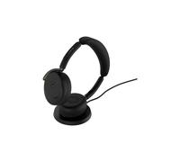 Jabra Evolve3 65 Flex - Auriculares inalámbricos ultraligeros con dos puertos USB-A y cancelación activa de ruido (ANC) | Certificados para plataformas UC | Incluyen base de carga