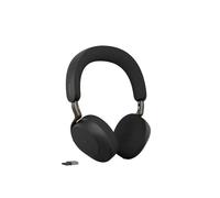 Jabra Evolve3 75 Auriculares On-Ear Bluetooth Inalámbricos con Micrófono para Trabajo, USB-A, IA Llamadas, Cancelación Ruido Activa Avanzada, 22h Batería, para Apps Reunión Online, Negro