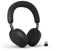 Jabra Evolve3 75 Auriculares Bluetooth Inalámbricos con Micrófono, Negro | USB-A, Llamadas IA, Cancelación Ruido Activa Avanzada, 22h Batería, para Apps Reunión Online