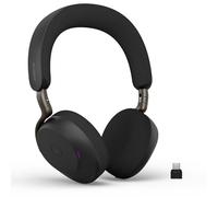 Jabra Evolve3 75 Auriculares Bluetooth Inalámbricos con Micrófono, Negro | USB-C, Llamadas IA, Cancelación Ruido Activa Avanzada, 22h Batería, Certificado para MS Teams