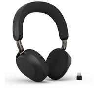 Jabra Evolve3 75 Auriculares On-Ear Bluetooth Inalámbricos con Micrófono para Trabajo, USB-C, IA Llamadas, Cancelación Ruido Activa Avanzada, 22h Batería, para Apps Reunión Online, Negro