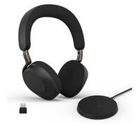 Jabra Evolve3 75 On-Ear Wireless Bluetooth Headset with Mic and Wireless Chargin