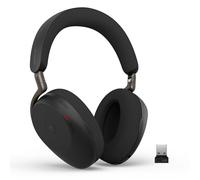 Jabra Evolve3 85 Auriculares Over-Ear Bluetooth Inalámbricos con Micrófono para Trabajo, USB-A, IA Llamadas, Cancelación Ruido Activa Adaptativa, 25h Batería, MS Teams Certificado, Negro