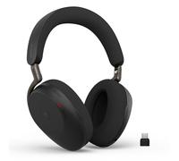Jabra Evolve3 85 Auriculares Over-Ear Bluetooth Inalámbricos con Micrófono para Trabajo, USB-C, IA Llamadas, Cancelación Ruido Activa Adaptativa, 25h Batería, MS Teams Certificado, Negro