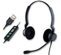 Jabra GN Jabra BIZ 2300 USB Duo Auricular USB Biaural, muy ligero con micrófono antirruido y controles en cable ideal para Call Centers
