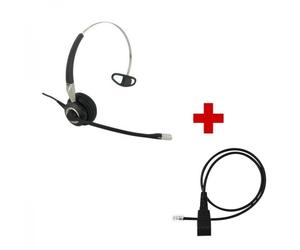 Jabra GN Jabra BIZ 2400 II Mono + Cable de conexión QD / RJ10 Auriculares monoaurales con cable QD para una comunicación intensiva en todo tipo de dispositivos