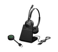 Jabra GN Jabra Engage 55 SE duo MS USB-C con base Auricular inalámbrico DECT con mayor seguridad y calidad de sonido superior para llamadas desde cualquier