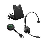 Jabra GN Jabra Engage 55 SE Mono MS USB-C con base Auricular inalámbrico DECT con mayor seguridad y calidad de sonido superior para llamadas desde cualquier