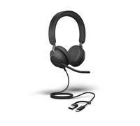 Jabra GN Jabra Evolve2 40 UC Stereo USB-C/A SE Auriculares UC con cable y doble conexión USB-C/A para un uso intensivo en un entorno profesional