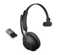 Jabra GN Jabra Evolve2 65 Mono USB-A UC - Negro Auriculares inalámbricos con conexión USB-A para PC y teléfono móvil - ideal para oficinas