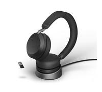 Jabra GN Jabra Evolve2 75 USB-A UC + Base de carga Auricular inalámbrico de gama alta para comunicaciones empresariales híbridas