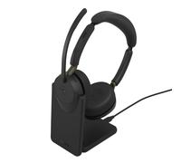 Jabra Evolve3 65 - Auriculares inalámbricos con doble puerto USB-A y cancelación activa de ruido (ANC) | Certificados para Microsoft Teams | Incluyen base de carga