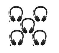 Jabra GN Pack de 5 Jabra Evolve2 65 Duo MS USB-C Pack de 5 auriculares profesionales Jabra Evolve2 65 Duo MS con conexión inalámbrica USB-C y certificación