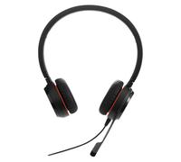 Jabra Evolve 20 SE UC - Auriculares Estéreo de Comunicaciones Unificadas para VoIP Softphone - Cancelación Pasiva de Ruido - Cable USB-A con Unidad de Control - Negro