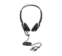 Jabra Jabra Engage 50 II + Adaptador USB C/A MS Stereo Auriculares para conversaciones claras y profesionales con micrófonos inteligentes y comodidad para