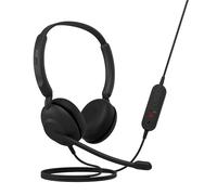Jabra New Evolve 10 Auricular con Cable y micrófono con cancelación de Ruido para PC/portátil - USB-A - Certificado TCO - Ligero - Controles de Llamada/Volumen para reuniones en línea - Negro
