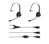Jabra Pack 2 Jabra BIZ 2300 Mono QD + Cable Y con tecla mute Jabra Auricular mono ajustable con sonido superior para uso intensivo, combinados con un cable