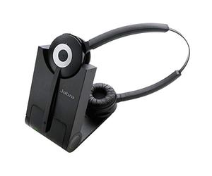 Jabra Pro 920 Duo DECT Auriculares alámbricos estéreo - Cancelación de Voz y Ruido en HD con batería para Todo el día - Optimizados para teléfonos de Escritorio - Enchufe UE