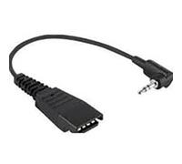 Jabra QD/3.5 mm 3,5 mm Negro - Adaptador para cable (QD, 3,5 mm, Male connector / Female connector, Negro)