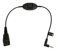 Jabra quick disconnect (QD) to 2.5 mm jack cord for Alcatel