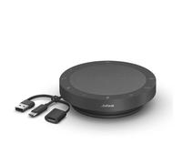 Jabra Speak2 55 Altavoz Inalámbrico Bluetooth - 4 Micrófonos, Cancelación de Ruido, 50 mm de Alto Alcance, Audio de Banda Ancha, Compacto y Portátil - Certificado para Zoom y Google Meet - Gris Oscuro