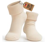 JaBranDo - Calcetines de cama acogedores unisex - Calcetines de dormir suaves y sin costuras para hombre y mujer - Calcetines de noche cálidos para bienestar y yoga, Bien blanco, 43-46