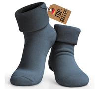 JaBranDo - Calcetines de cama acogedores unisex - Calcetines de dormir suaves y sin costuras para hombre y mujer - Calcetines de noche cálidos para bienestar y yoga, gris oscuro, 43-46