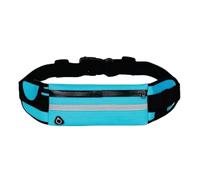 JaBranDo - Riñonera de neopreno - Riñonera impermeable para actividades deportivas - Especial para exteriores - Portabotellas - Con salida para auriculares - Fácil de ajustar, azul claro, talla única,