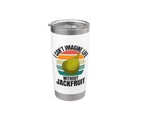 Jaca linda retro I Can't Imagine Life Without Jackfruit Vaso térmico de acero inoxidable de doble pared