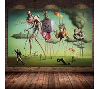 JACBON by By Salvador Dali Canvas Paintings Famous Artwork Reproductions Wall Art Cuadros For Living Room Bedroom Ready to Hang 40x50cm（16x20inch InternalFrame