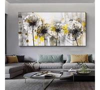 JACBON Watercolor Dandelion Poster Abstract Wall Art Picture for Living Room Modern Plant Canvas Painting Home Decor(62x122cm(24x49inch)/ Frameless