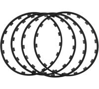 JACCOS Protector De Borde De Rueda Coche para Porsche 718 Boxster Taycan Cayman Carrera,Anti Choques Anti RasguñOs Protectores De Cubo De Llantas,Anillo Protector Borde Rueda,B/Black-20 Inches