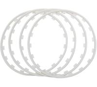 JACCOS Protector De Borde De Rueda Coche para Porsche 718 Boxster Taycan Cayman Carrera,Anti Choques Anti RasguñOs Protectores De Cubo De Llantas,Anillo Protector Borde Rueda,A/white-20 Inches