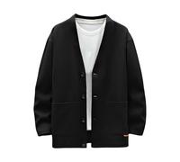 Jacekt - Chaqueta casual de otoño para hombre, abrigo ligero para hombre, otoño e invierno, casual, sólido, deportivo, con botones, chaqueta voladora, ropa de béisbol, abrigo para exteriores