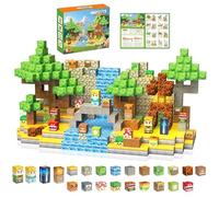 Jacier - Juego de 200 bloques magnéticos iluminados, bloques magnéticos, cubos de bloques magnéticos, juego de bosque, juguetes sensoriales para niños y niñas de 3, 4, 5, 6, 7, 8 a 12 años, regalos de