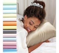 Jaciu Funda Almohada de Seda para el Cabello y la Piel, Ambos Lados Silk Pillowcase (Albaricoque 65X65cm 1 Pieza)