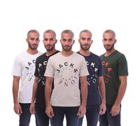 Jack And Jones Camiseta Warrior S para Hombre Pack de 5 (GT3294)