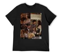 Jack and Rose Titanic - Camiseta de algodón pesado de manga corta y cuello redondo para uso durante todo el año, Negro, S