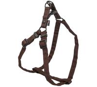 JACK AND VANILLA, Arnés ergonómico de Nailon para Perros, Ajustable, Ligero y Duradero, con Bandas Reflectantes para Seguridad, Color marrón, Talla XS 12 x 27 - 38 cm, Modelo Comfort