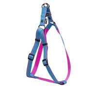 JACK AND VANILLA, Arnés ergonómico para Perro, Ajustable, Duradero y Ligero, diseño de Rayas Azules, Ideal para Caminar y Senderismo, Talla L 20 mm x 53-82 cm, Modelo a Rayas