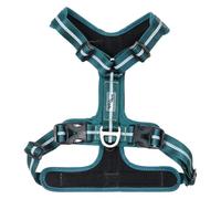 JACK AND VANILLA, Arnés Ergonómico para Perro, Confort Óptimo, Seguridad Mejorada, Ajuste Personalizado, Diseño Moderno, Ideal para Senderismo y Paseos, L, Azul, Modelo Expedition