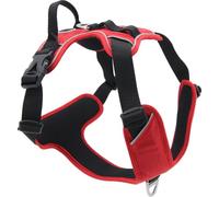 JACK AND VANILLA, Arnés ergonómico Rojo para Perro, Ajustable, Ligero y Duradero, Ideal para Caminatas y Senderismo, Mayor Visibilidad, Talla XS, Color Rojo, Modelo de expedición