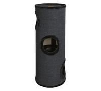 JACK AND VANILLA, Barril de rascar Moderno y Elegante, Acabado Negro, Ø36 x 100 cm, Barril para rascar, rascador para Gatos, árbol de Gato Estable para Gatos pequeños y Grandes, Garras y