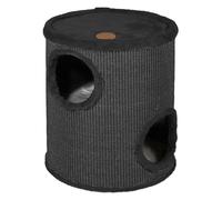 JACK AND VANILLA, Barril de rascar Moderno y Elegante, Acabado Negro, Ø36 x 50 cm, Barril de rascar, rascador para Gatos, árbol de Gato Estable para Gatos pequeños y Grandes, Garras y